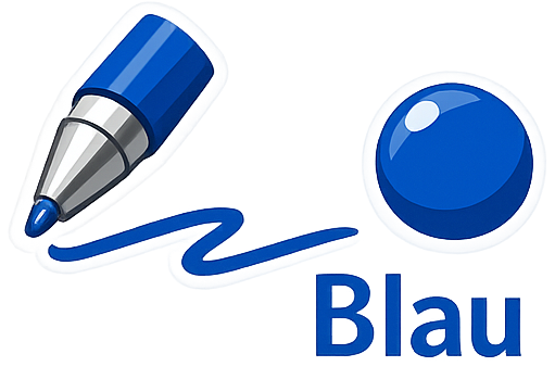 Minenfarbe blau