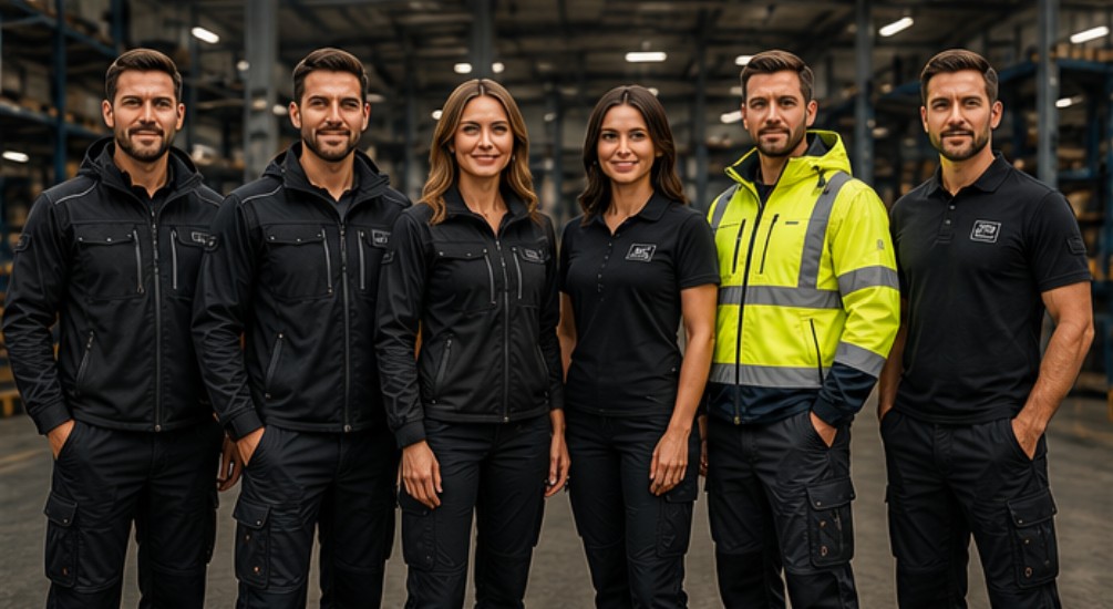 Team in einheitlicher Workwear