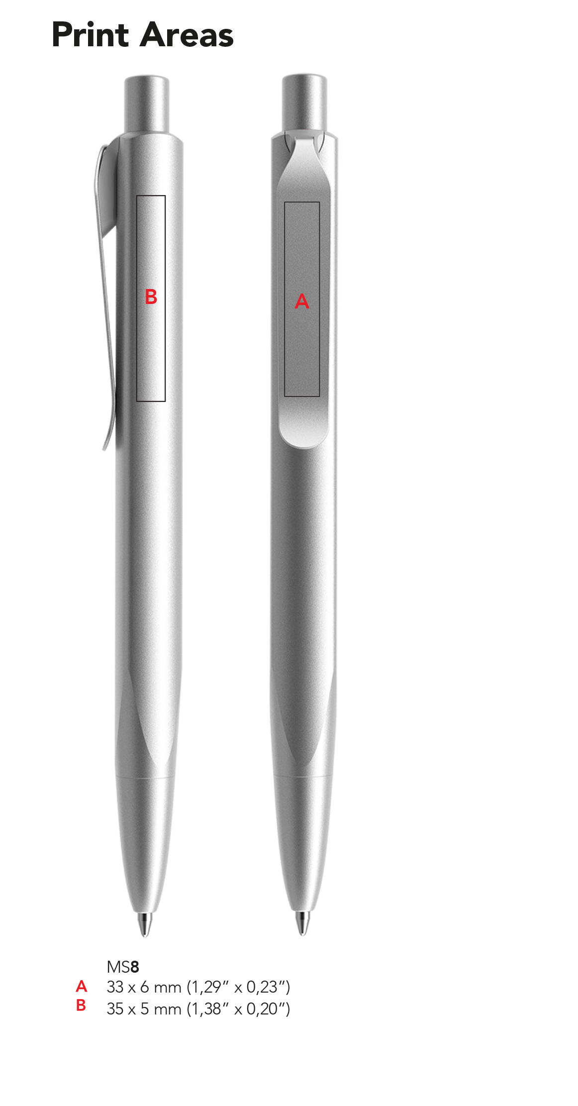 Clip (A - Clip metal) Tampondruck - Laser